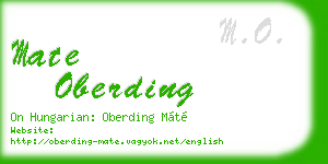 mate oberding business card
